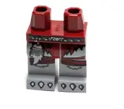 Lego - Minifigure Legs - Grey, Red, Belt, Claws