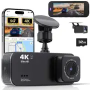 Dash Cam Front and Rear, 4K+1080P Dual Dash Camera for Cars with 5G WiFi, Bui...