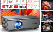 4K Projector with Netflix-Licensed&Dolby Audio, AI Auto Focus&6D Keystone