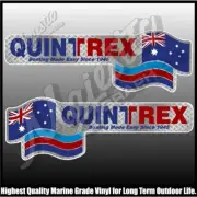 QUINTREX - 450mm X 150mm X 2 - LEFT & RIGHT PAIR - BOAT DECALS