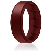 Silicone Wedding BR Step Ring Set - Basic-Bordo by ROQ for Men - 11 mm Ring