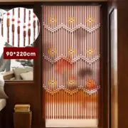31 Lines Wave Handmade Fly Screen Wooden Beads Curtain Wooden Curtain Blinds