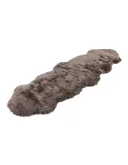Naturally Sheepskins Long Wool Sheepskin Rug Double (Dusky Mauve)