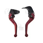 Red CNC Shorty Brake Clutch Levers For Kawasaki Ninja ZX 6R 05-06 Control Hand