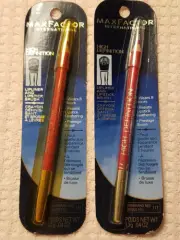 2X-- MAX FACTOR HIGH DEFINITION LIPLINER with LIPSTICK BRUSH-#117 Firebrand Red