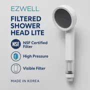 EZWELL Filtered Shower Head Lite High Pressure NSF Certified – Made in Korea.