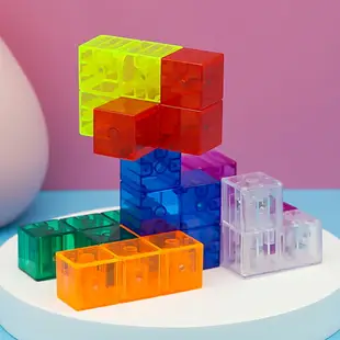 磁力七巧板魯班異形魔方立方體索瑪方塊俄羅斯方塊積木拼圖玩具