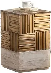 Side Table 11.8'' x19'' End Side Tables,Square Nightstand with Inside Storage Space for Bedroom Living Room Farmhouse, Plant Stand for Balcony, Fully Assembled, Rustic Style End Tables Living Room