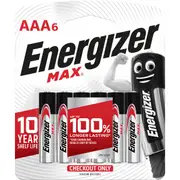 Energizer Max AAA Alkaline Batteries 6 pack