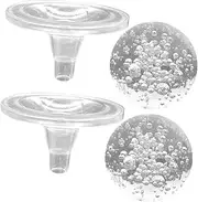 2 Sets Decorative Globe Bubble Ball Holder for Water Fountains Transparent Bubble Ball Tabletop Fountain Decor with Easy Installation and Durable Support for Home Office