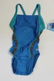 Speedo women's competitive swimsuit ProLT size 22, amalfi blue, flyback