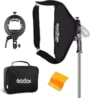 Godox S2 Bracket Foldable Softbox Kit 24x24inch/60x60cm Bowens Mount for Flash Speedlite Photography
