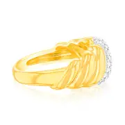 Gold Plated Silver 1/6 Carat Diamond Ring, M