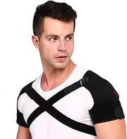 Adjustable Shoulder Support Brace,Shoulder Support Brace for Both Shoulders, Double Shoulder Support Shoulder Wrap Protector, Shoulder Support for Pain Relief & Injury Preventio,L