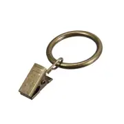 Curtain Clip Ring Hook Metal 1 Inch Inner Dia 3.5mm Thickness Bronze Tone 16 Pcs