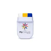 White, yellow and blue face paint kit - Fanbrush, creative makeup and art