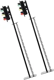 Abaodam 2pcs Mini Traffic Light Model Train Signals DIY Micro Landscape Lamp for Doll House Decor
