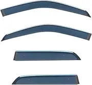 STIDPFZX Window Visor Rain Shield Deflectors Awning Trim Cover Compatible for CRV 2001-2006 Accessories Chrome Weathershields Wind Rain Guard