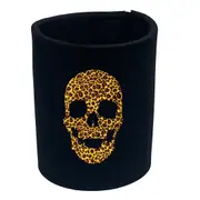 Leopard Skull - Funny Novelty Stubby Holder