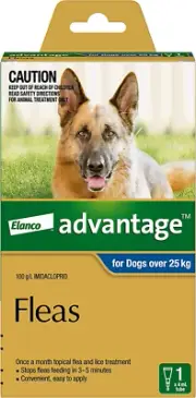 ADVANTAGE DOG 25KG plus X/LARGE 1'S BLUE