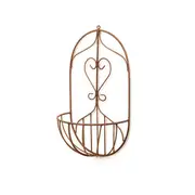 Garden Tracey Metal 60cm Wall Basket Plant Storage Outdoor/Yard Home Decor Rust