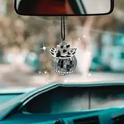 spansee SPANSEE Black Cow Print Car Accessories,Car Disco Ball, Disco Ball Mirror Ornament,Hanging Accessories,Cowboy Hat Car Charm,Rear View Mirror Hanger, Charm Black-print LSL-QCGS-BLQ-Black Print