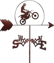 Wind vanes, Outdoor Garden Motorcycle Dolphin Performer Carpenter Weather Vane Weathervane, Wind Direction Indicator Roof Mount Mount Yard Decor Metal Bracket Weathervane Stake