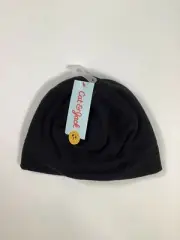 Kids Cat & Jack Black Knit Snow Hat OSFM NEW! NWT