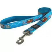 Rogz Fancy Dress Lead - Turquoise Comic, Large