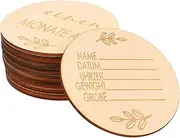 TOYANDONA Boys Girls Milestone Cards 16pcs Wooden Baby Photo Props Smooth Surface Safe for Newborns Milestone Memories
