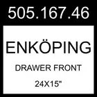 IKEA ENKOPING ENKÖPING Drawer Front Brown Walnut Effect 24x15" 505.167.46