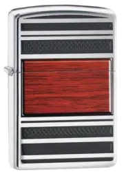 Zippo 28676, Pipe Lighter-Wood Design, High Polish Chrome Finish Lighter