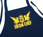 Iron Chef Black BBQ And Grilling Apron, Best Kitchen Aprons by CoolAprons
