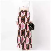 Cynthia Rowley Women's Geo High Low Cotton Voile Skirt Sz XS Pink NWT 325