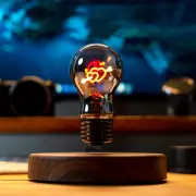 Magnetic Levitation Light Bulb Creative Personality Atmosphere Night Light Bedroom Study Desktop Technology Ornaments Va