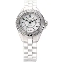 在飛比找ETMall東森購物網優惠-HOGA高雅陶瓷機械女錶(黑白2色/34mm)