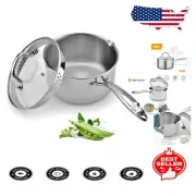 High Quality 3.5 Quart Stainless Steel Saucepan with Cool Ergonomic Handle