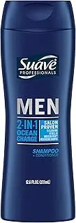 Suave Men 2 in 1 Shampoo and Conditioner, Ocean Charge 12.6 oz
