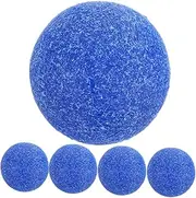 MOBUTOFU 5pcs Desktop Matte Football Mini Football Cylinder Cardboard Sports Ball Football Small Ball Football Small Football Football Soccer Ball Replaceable Football Blue Plastic