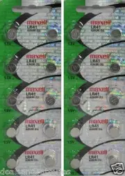 20 Pack Maxell LR41 192 1.5V AG3 Alkaline Button Cell Watch Batteries HOLOGRAM