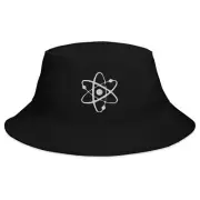Atomic Nucleus Symbol Nuclear Power Embroidered Bucket Hat