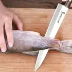 Sashimi Knife Stainless Steel Wood Handle Chef Sushi Salmon Slicing Filleting 8"