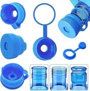 3 & 5 Gallon Water Jug Cap,55mm Reusable Food Grade Silicone Water Bottle Cap for Standard/Screw/Crown Tops, Water Dispenser Replacement Lids, Non-Spill for Anti-Splash, Leak Free, 4Pcs (4)