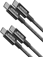 Anker USB C to USB C Cable (3.3FT, 2Pack), Type C 100W Charger Cord Fast Charging for iPhone 16 Series,MacBook Pro 2020,Pixel and More(USB 2.0,Black)