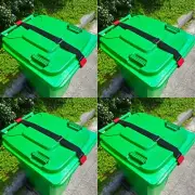 4PCS Metal Double-Claw Trash Can Lock Straps for Animals,Bungee Cord Garbage ...