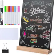 ONUPGO 8 X12 Inch Tabletop Chalkboard Sign with Base Stand, Menu Chalk Board Sig