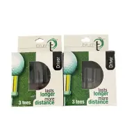 New Brush T Driver Golf Tees 2 Boxes New Old Stock 6 Total
