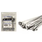 Kable Kontrol Metal Zip Ties 5 Inch 100 Pcs, 200 Lbs Tensile Strength, Self-l...