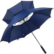 Golf Umbrella Automatic Opening Large Waterproof Gift Sturdy Heavy Duty Double Canopy Vented Umbrella Windproof for Outdoor