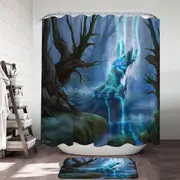 Magical Swamp Fantasy Art Shower Curtain
